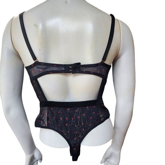 Forever 21 Black Floral Mesh Bodysuit (M) - Picture 4 of 5